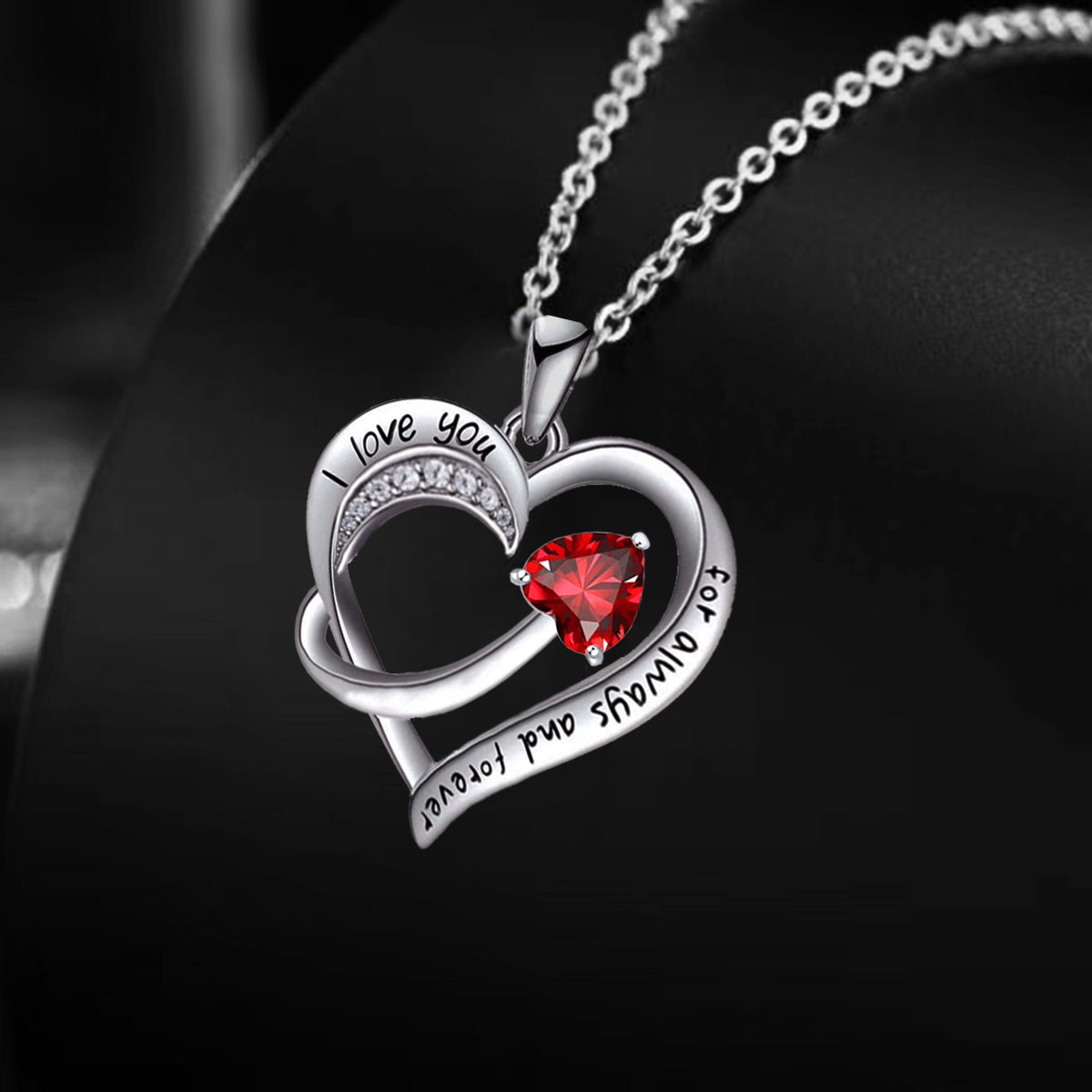 18k Platinum Plated Unique Design Heart Pendant Necklace