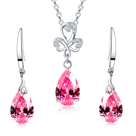 Pear Shape Crystal Women Jewelry Set