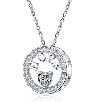 Sterling Silver Timeless HOPE Pendant Necklace