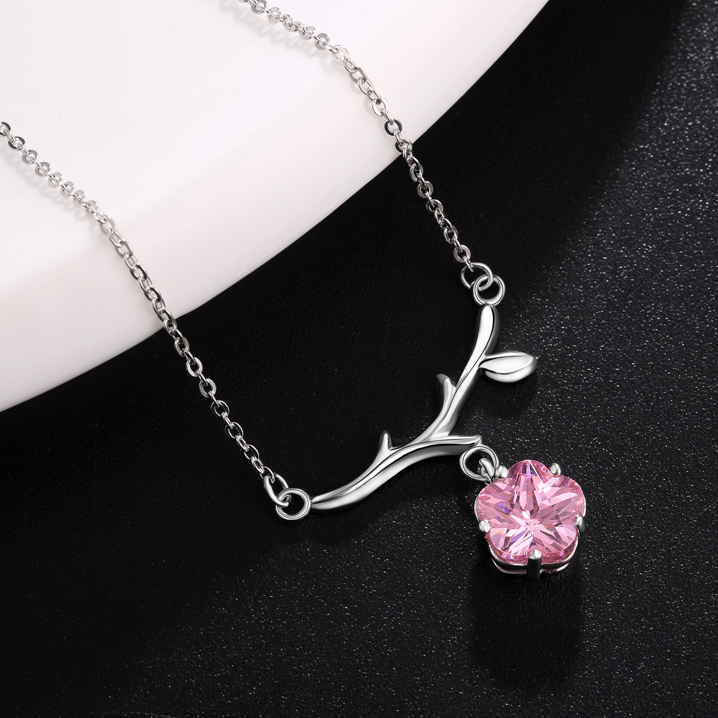 925 Sterling Silver Plum Branches Women Jewelry Set