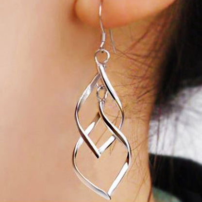 Interlocking Spirals Dangle Earrings