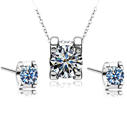CZ Diamond Cubic Women Jewelry Set